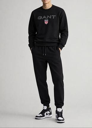 Чоловічий світшот gant чорний, розмір s (xs)
