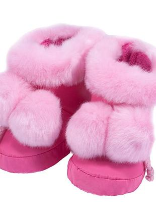 Зимние пинетки для девочки tutu арт.3-004831 (xs 4-6 месяцев)