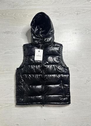 ‼️sale‼️ чорна жилетка moncler / безрукавк монклер / жилетки moncler maya