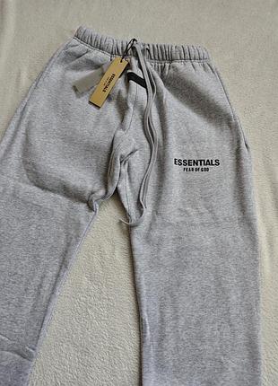 Спортивні штани унісекс fear of god essentials сірий меланж