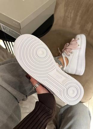 Air force 1 low triple white lanvin laces pink 2