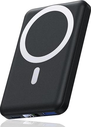 Портативний повербанк aoguerbe magnetic power bank 10000 ма·год, magsafe, usb-c, 22,5 вт