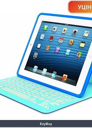 Чохол-клавіатура fabricskin для ipad 2/3/4 (працює тільки через usb), розкладка azerty, electric blue, тканина