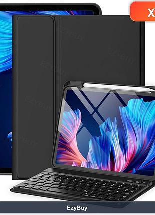 Чохол-клавіатура qwertz для ipad air 11 m4/m3/m2 та ipad air 10.9 (5/4 gen), чорний кейс із bluetooth та тримачем стилуса