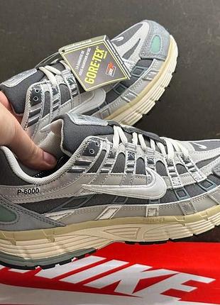 Кросівки утеплені чоловічі nike p-6000 termo grey green термо