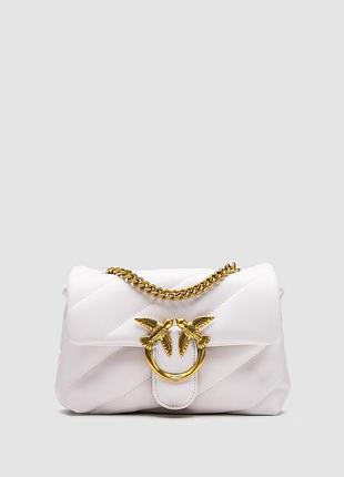 💎 pinko baby love bag puff maxi quilt white/gold