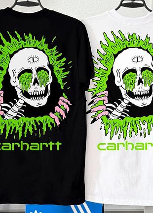 Футболка чоловіча carhartt skull з принтом череп