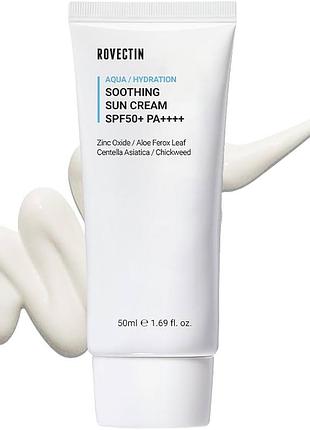 Зволожувальний сонцезахисний крем  rovectin aqua soothing sun cream spf50+ pa++++