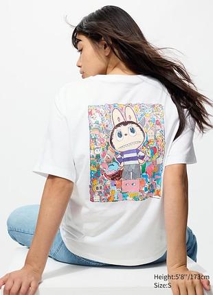 Футболка жіноча uniqlo біла з малюнком, розмір s