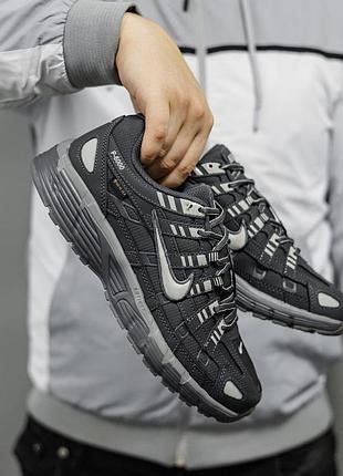 Кросівки утеплені чоловічі nike p-6000 gore-tex termo grey термо