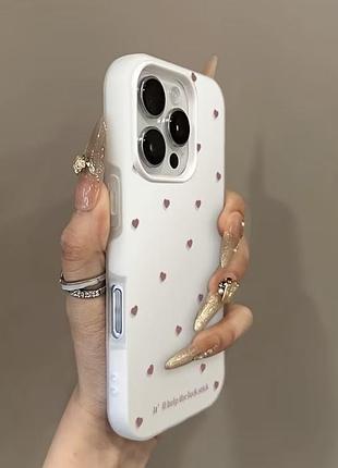 Чохол apple для iphone 17 pro з принтом у вигляді сердець