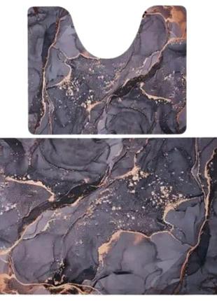 Набор ковриков для ванной и туалета luxury marble 50*80 / 40*50 см yiwu hp-42-180