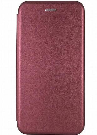 Шкіряний чохол-книжка classy для samsung galaxy a22 4g / m32 бордовий