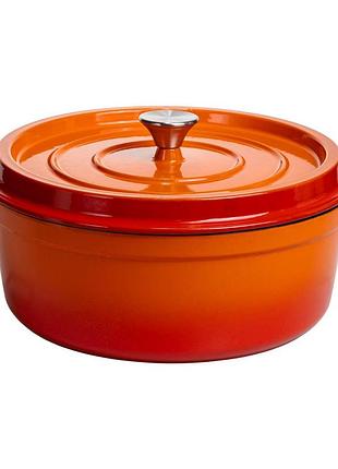Кокотница чугунная эмалированная 7,5 л, оранжевый yiwu hp-flg-7 orange