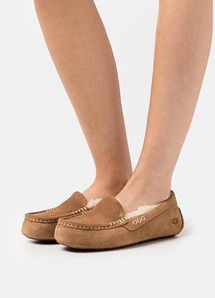 Шикарные оригинальные мегатеплые кожаные мокасины ugg/кожа+мех
