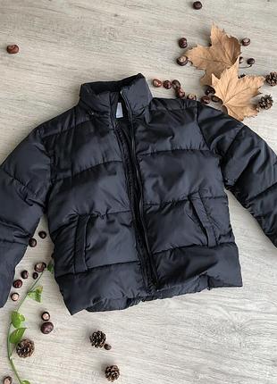 Дитяча чорна куртка-пуховик (padded/puffer jacket) шведського бренду lindex