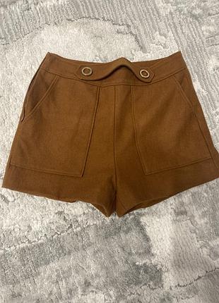 Шорти жіночі shein кемел/коричневі, розмір s -xs(36)