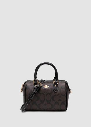 💎 coach rowan brown satchel in signature canvas