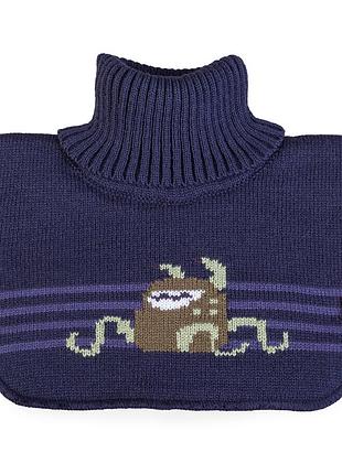 Шарф для мальчика. горловина зимняя детская tutu арт. 3-005789 (1-3, 3-6 лет). синий 3-6