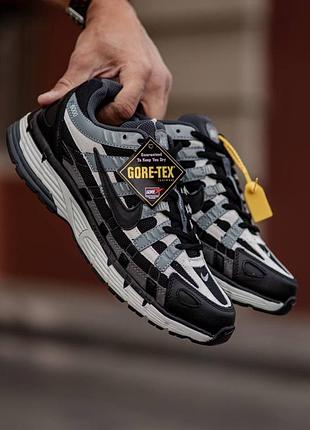 Кросівки утеплені чоловічі nike p-6000 termo grey black термо