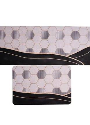 Набор ковриков диатомитовых для кухни honeycomb 58*38 см/ 118*38 см yiwu hp-42-208