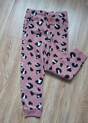 Брюки флисовые, джоггеры теплые леопард, sinsay 116см. 5-6р. новые.