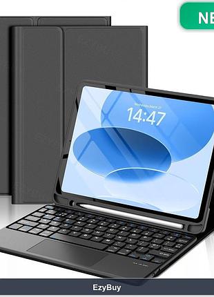 Кейс-клавіатура qwerty з трекпадом для ipad a16 11" (2025) та 10th gen 10.9" (a2696), bluetooth, чорний midnight