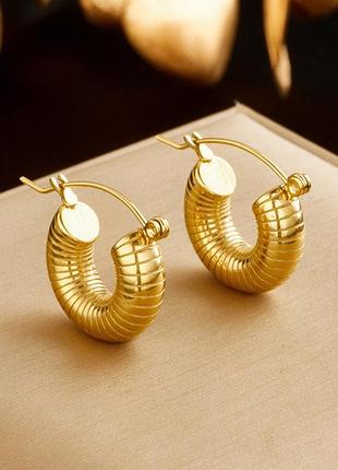 Жіночі сережки golden horn (1567-01) золотий -