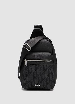 🦁 dior rider 2.0 sling bag oblique jacquard black