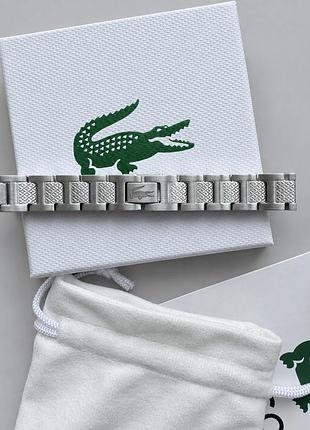 Браслет унісекс lacoste сріблястий з нержавіючої сталі