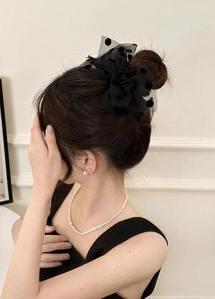 Жіноча заколка black bow (1663-01) чорний -