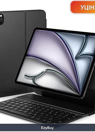 Магнітний чохол-клавіатура qwertz для ipad air 11 m3 2025 / m2 2024 та pro 11, bluetooth, чорний колір