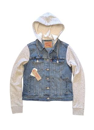 Куртка женская levis women's hybrid hoodie trucker (s)