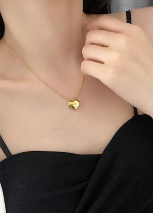 Женская подвеска wonderful heart (1641-01) золотой 45см