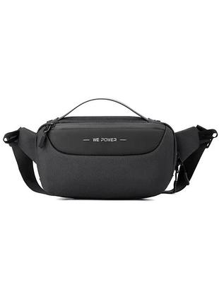 Универсальная мужская многофункциональная сумка dark gray compact no brand 1219-01 темно-серый