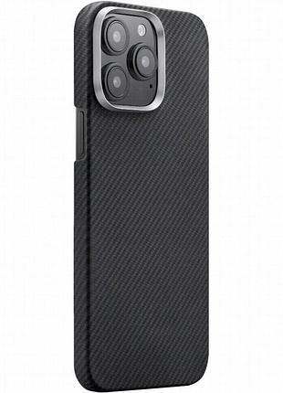 Чехол pc carbon protection slim with magnetic fit для apple iphone 15 pro max (6.7") black