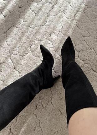 Чоботи замшеві жіночі zara