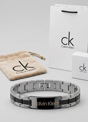 Мужской брендовый браслет calvin klein из нержавеющей стали (30112)