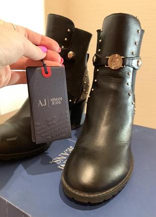 Чоботи armani jeans оригінал чорні