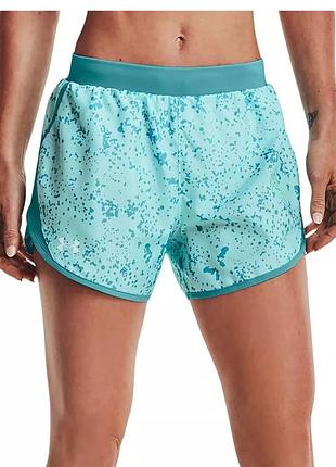 Оригінальні бігові шорти under armour heatgear / мятні спортивні шорти з принтом