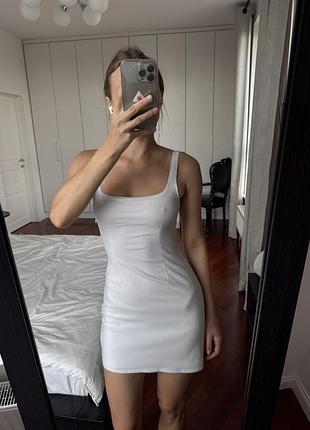 Біла коротка сукня h&m