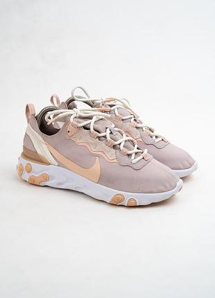 Кроссовки женские беговые nike react element 55 бежевые размер 39