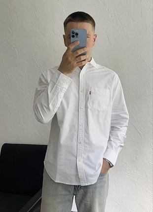 New original ! чоловіча біла сорочка levi's sunset pocket shirt