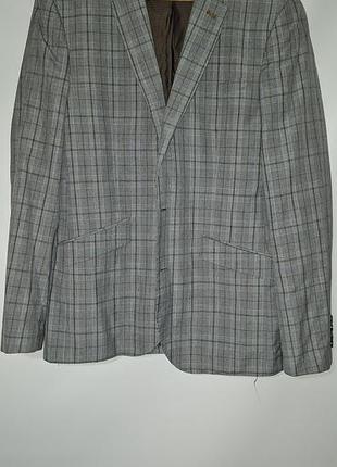 Чоловічий костюм-двійка в клітинку «глен» сіро-коричневий, eur 50r