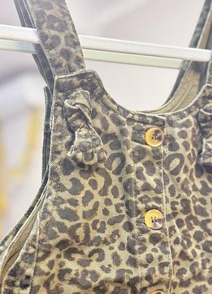 Сарафан для дівчинки zara леопардовий 122 см 3