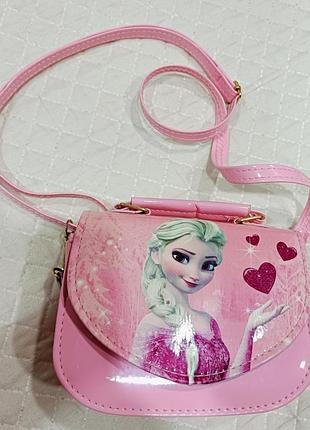 Сумка для дівчаток frozen рожева лакова