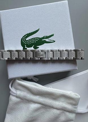 Браслет унісекс lacoste сріблястий з нержавіючої сталі