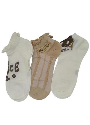 Набір жіночих шкарпеток nice flowers no brand 895-01 комбінований 36-40 3 шт