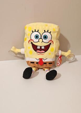 Ty beanie babies spongebob stuck on you suction cup hands mwmt new 2007 8" 20cm