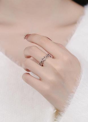 Женское кольцо silver hearts (1636-01) серебряный регульований